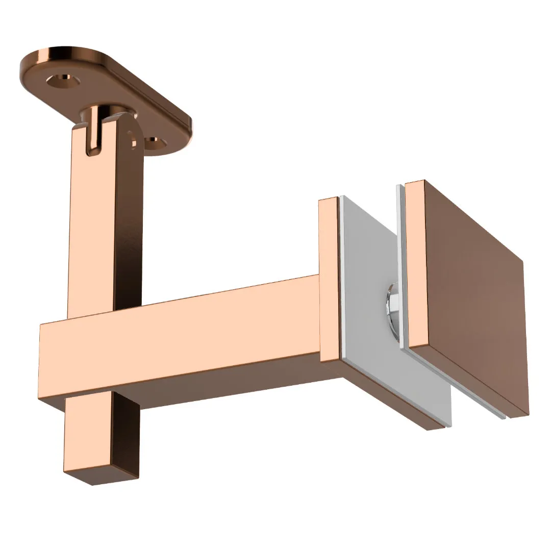 Square Adjustable Stainless Steel Handrail Brackets Bronze G31