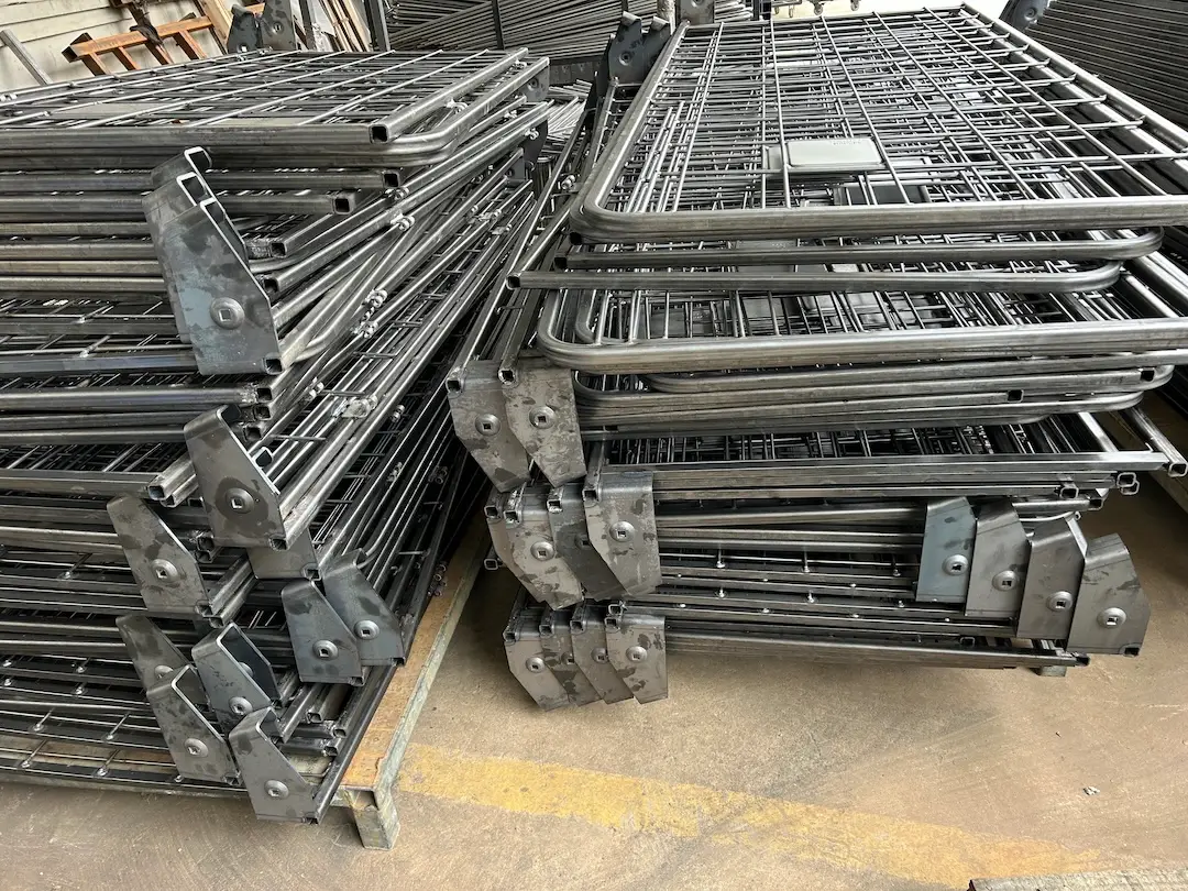 Custom welded wire mesh panel assemblies with steel tube frames
