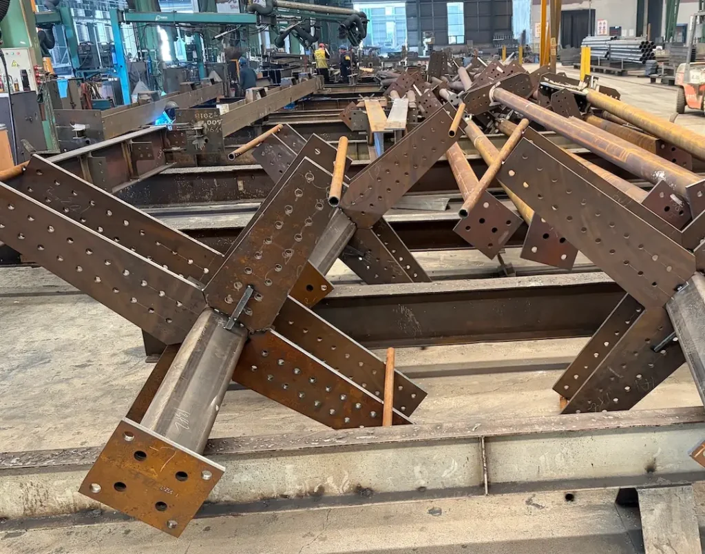 prefabricated welded steel frames fabrication workshop